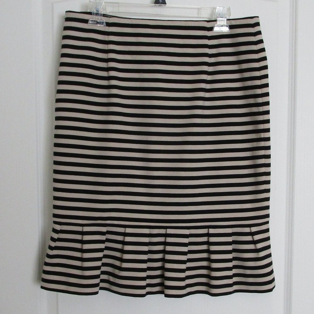 WHBM striped stretch skirt